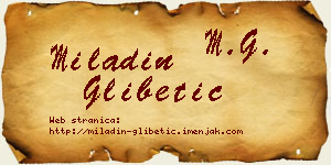 Miladin Glibetić vizit kartica